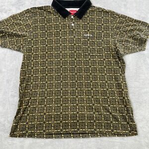 トップス SUPREME 20FW/PATCHWORK VELOUR POLO Supreme Floral Patchwork Velour L/S Polo Slate | Hype Clothinga
